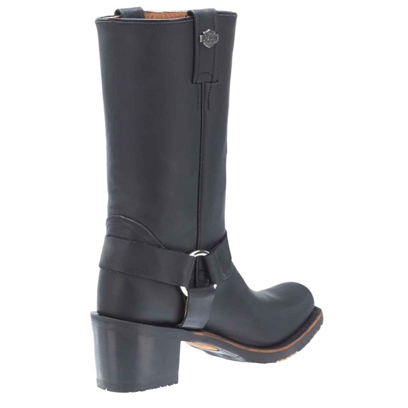 Harley-Davidson Galinda Black Leather Harness Motorcycle Boots D83254 - Picture 8 of 12
